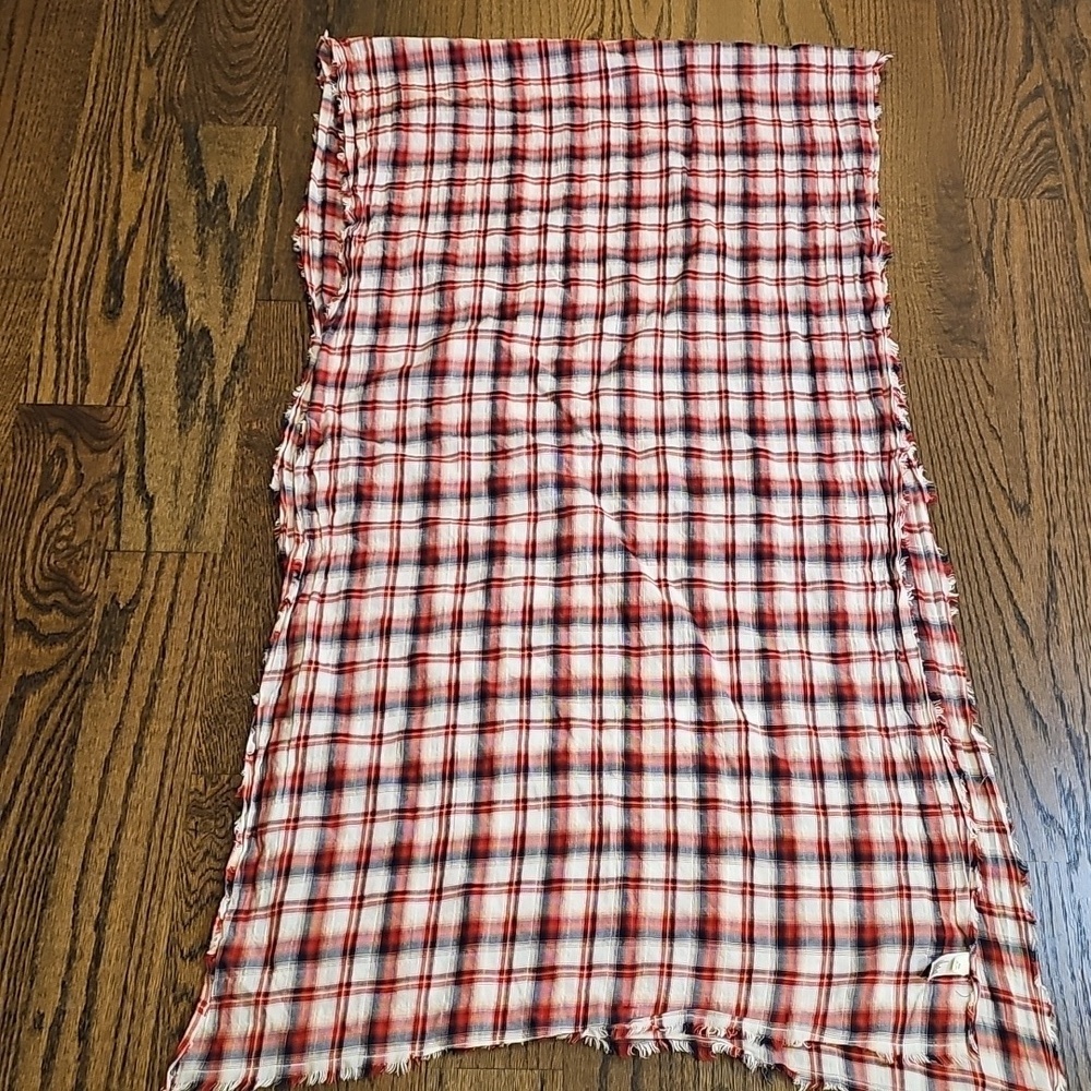 GAP Red and White Plaid Scarf - Picture 2 of 6